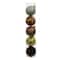 5 Pack 2.2" Gingerbread Forest Brown, Copper & Gold Shatterproof Ball Ornaments by Ashland®